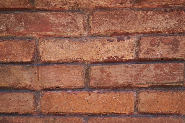 Close-up da parede de tijolo