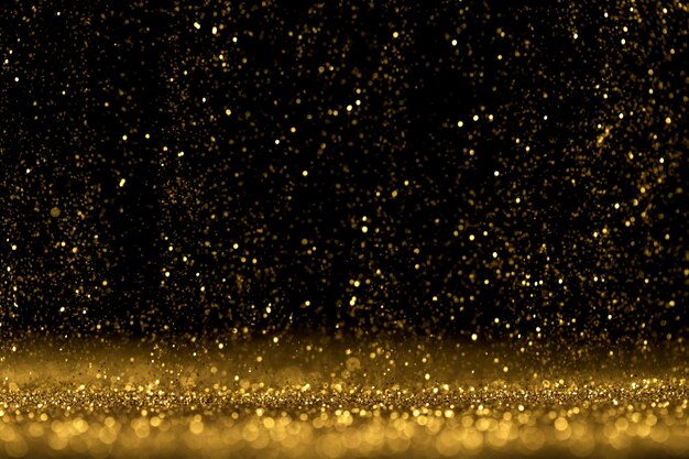 Close-up de brilho dourado