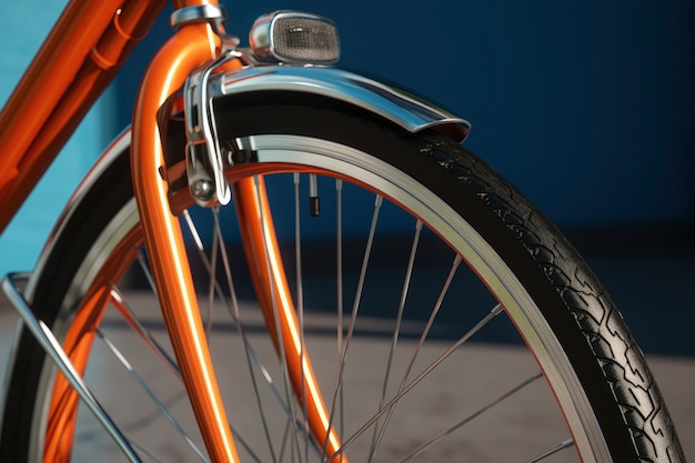 Close-up de detalhes e peças de bicicletas