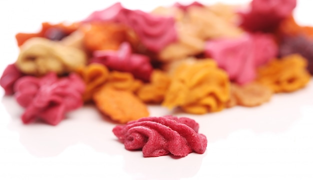 Close-up de doces coloridos