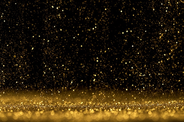 Close up de glitter dourado