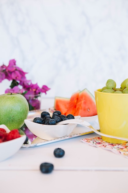 Close-up, de, gostosa, fresco, suculento, frutas