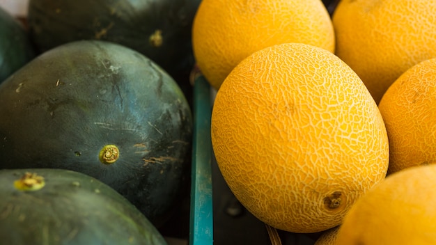 Close-up, de, melancia, e, cantaloupe