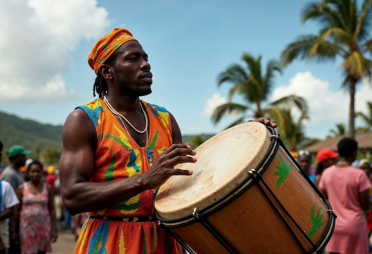 Foto grátis close-up de pessoas tocando bateria para o carnaval