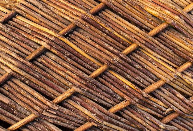 Close-up de tecelagem de rattan