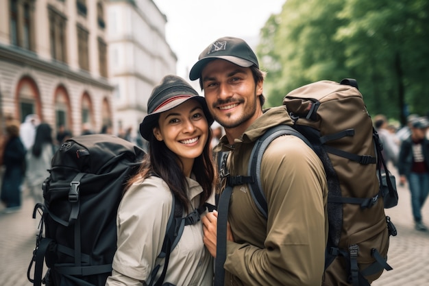 Foto grátis close-up de um casal a viajar