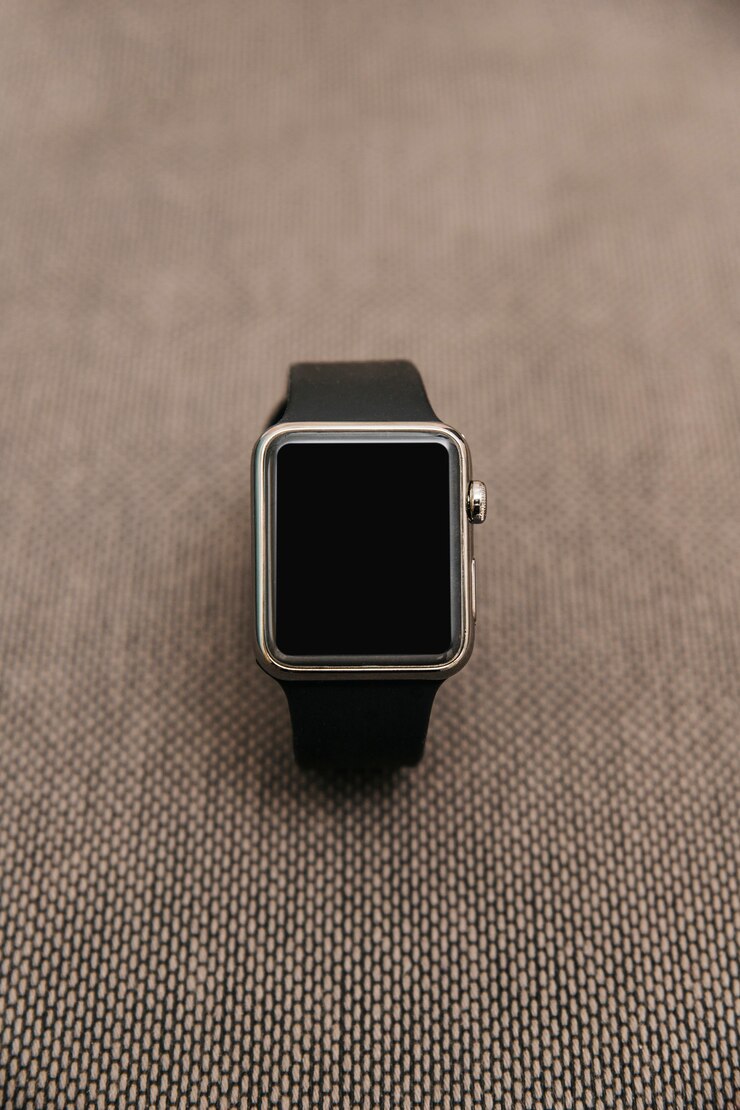 Foto grátis close-up, de, um, pretas, smartwatch