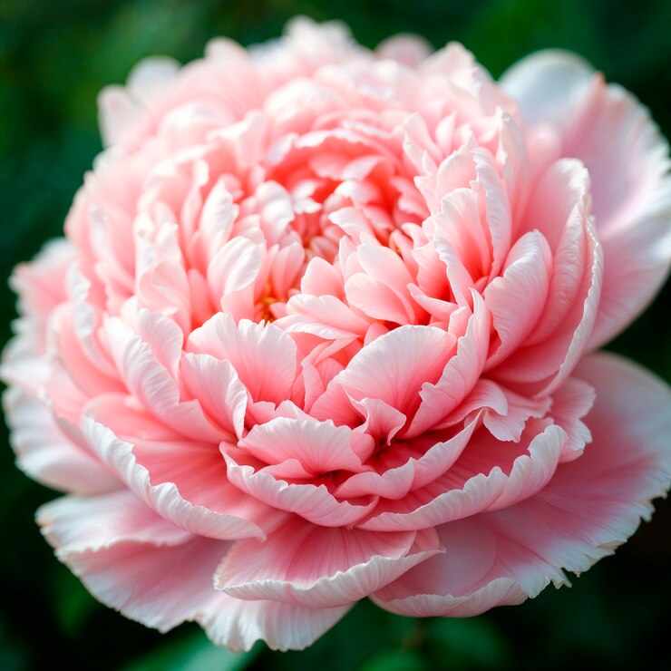 Foto grátis close-up de uma bela flor de peônia rosa em plena floração