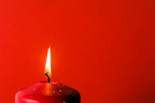 Close-up de uma chama de vela