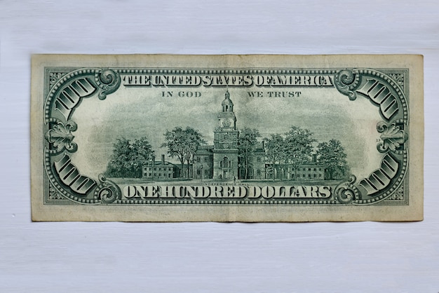 Close-up de uma nota de dólar