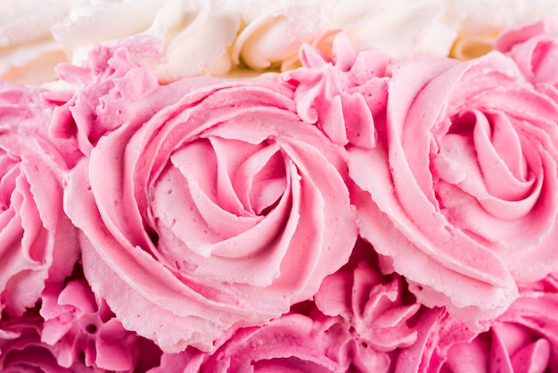 Close-up delicioso bolo rosa