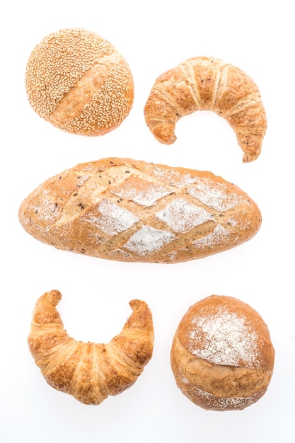 Close up do croissant da padaria do rolo