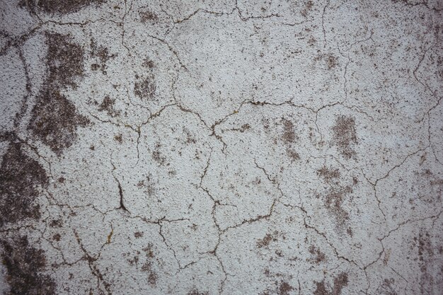 Close-up do muro de cimento com rachadura