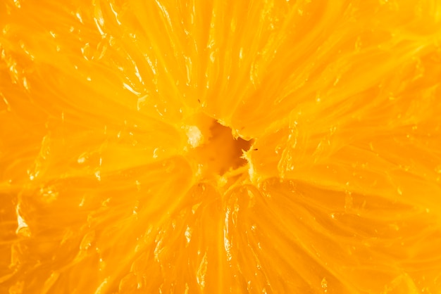 Close-up extremo de polpa de laranja