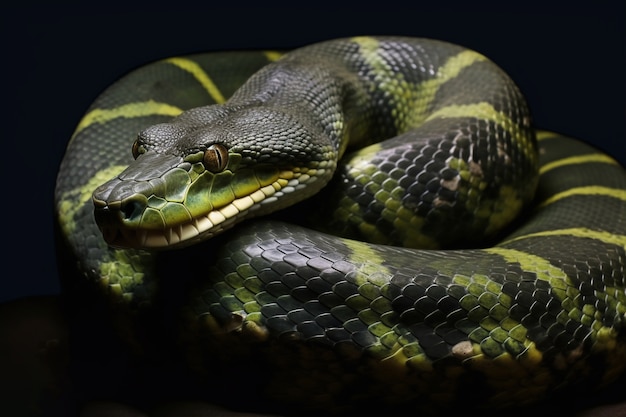 Foto grátis close-up na cobra no habitat natural