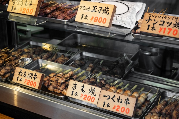 Foto grátis close-up na comida de rua japonesa