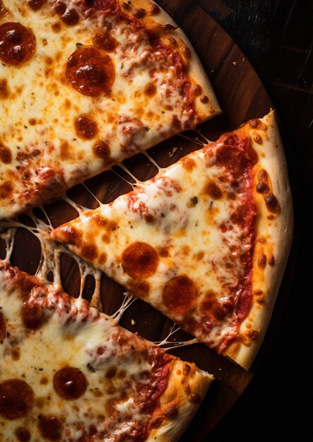 Close-up na deliciosa pizza