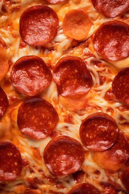 Close-up na deliciosa pizza
