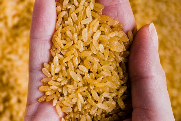 Close-up textura de arroz