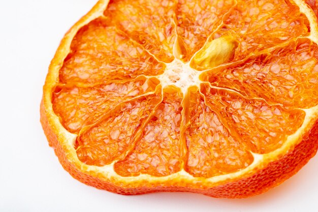 Close-up vista de fatias de laranja secas