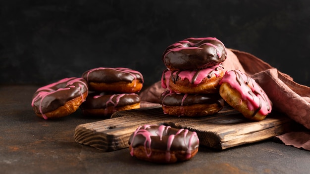 Close-up vitrificado rosquinhas