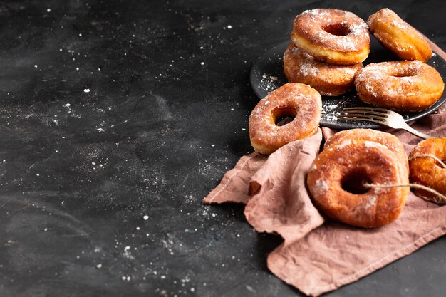 Close-up vitrificado rosquinhas