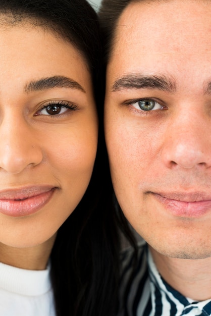 Foto grátis closeup jovem casal atraente