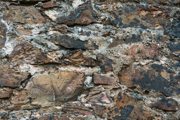 Closeup tiro da textura da parede de pedra