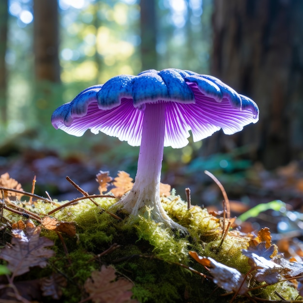 Foto grátis cogumelos crescendo na floresta