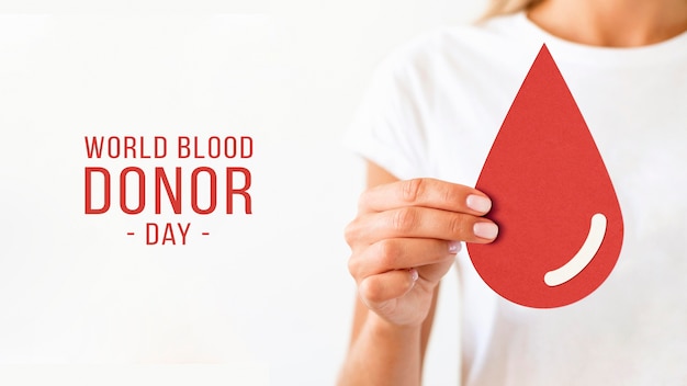 Colagem criativa do dia mundial do doador de sangue