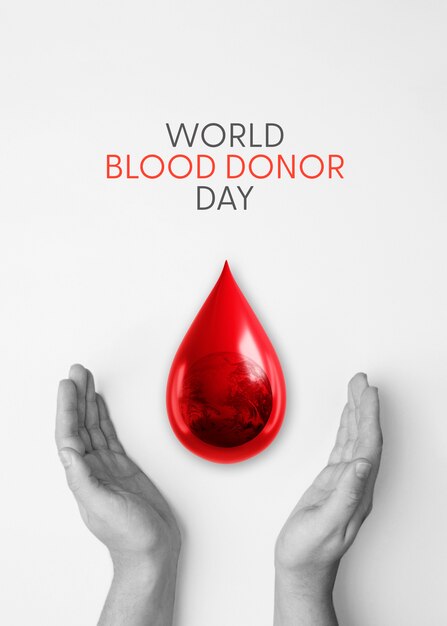 Colagem criativa do dia mundial do doador de sangue