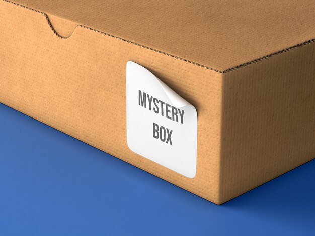 Colagem de caixas misteriosas