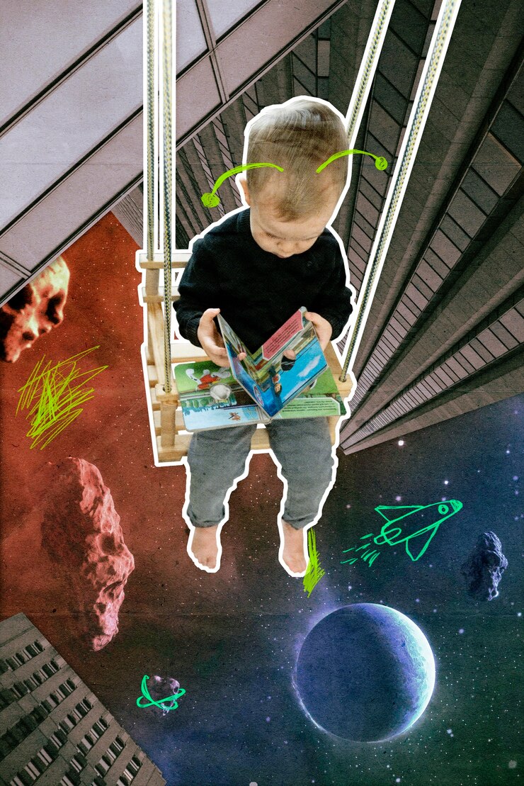 Foto grátis colagem sobre design infantil