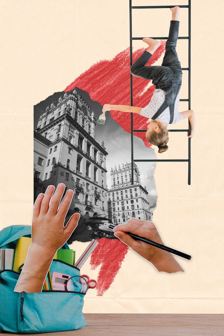 Foto grátis colagem sobre design infantil