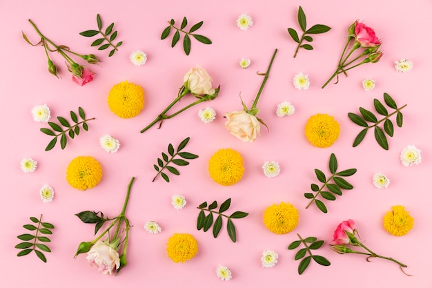 Foto grátis coleção de flores na mesa