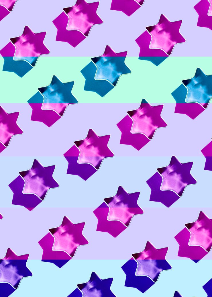 Foto grátis coleção de formas de cookie de estrelas com recheios