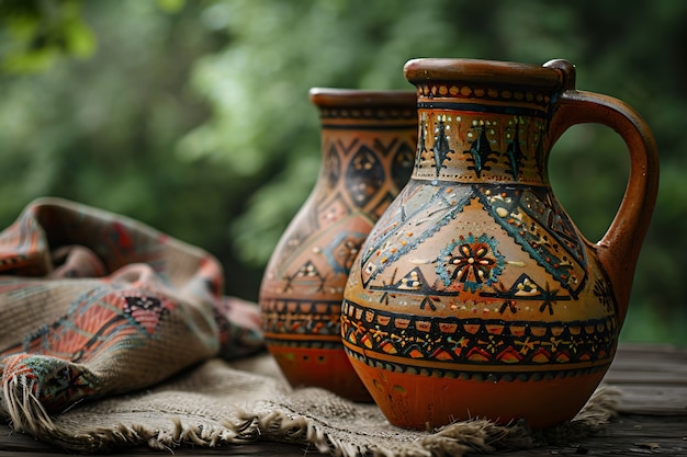 Foto grátis coleção de vasos de cerâmica antiga