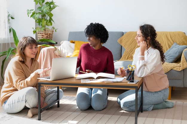 Colegas fazendo trabalho em equipe para um projeto