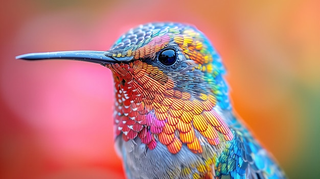 Colibri de cores vivas em ambiente natural