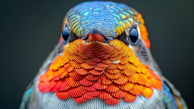 Foto grátis colibri de cores vivas na natureza