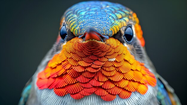 Colibri de cores vivas na natureza