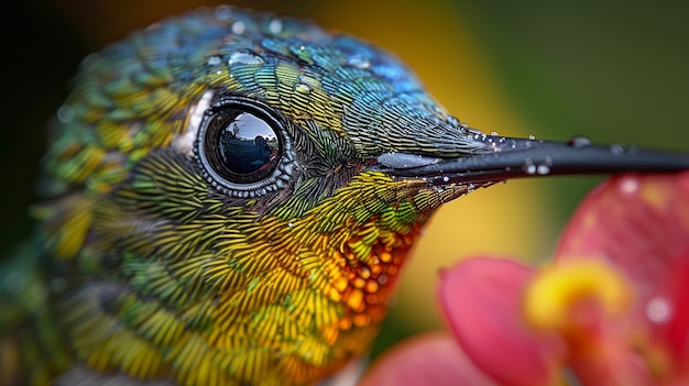 Foto grátis colibri fotorrealista ao ar livre na natureza
