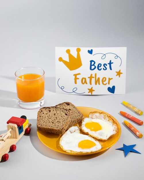 Comemoração do dia dos pais com café da manhã