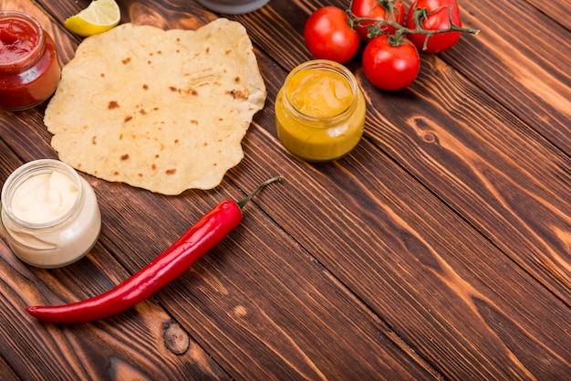 Foto grátis comida mexicana ainda vida