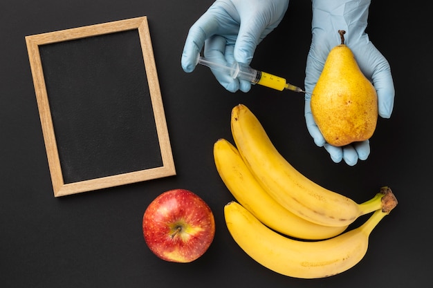 Comida modificada com bananas deliciosas