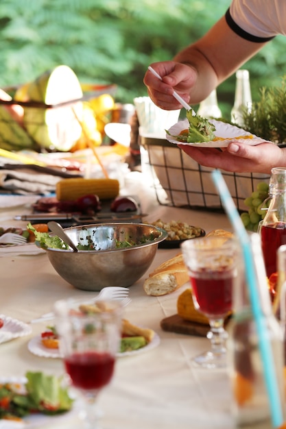 Comida na mesa