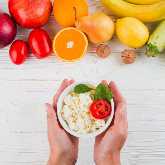 Foto grátis comida saudável e insalubre