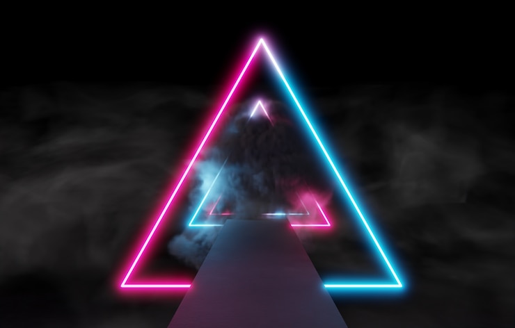 Foto grátis composição abstrata de luz ultravioleta uv