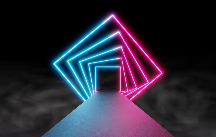 Foto grátis composição abstrata de luz ultravioleta uv