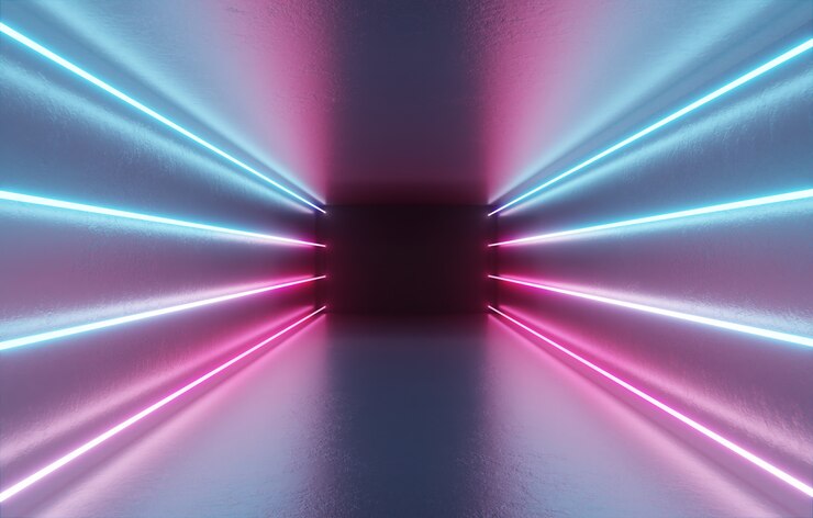 Foto grátis composição abstrata de luz ultravioleta uv